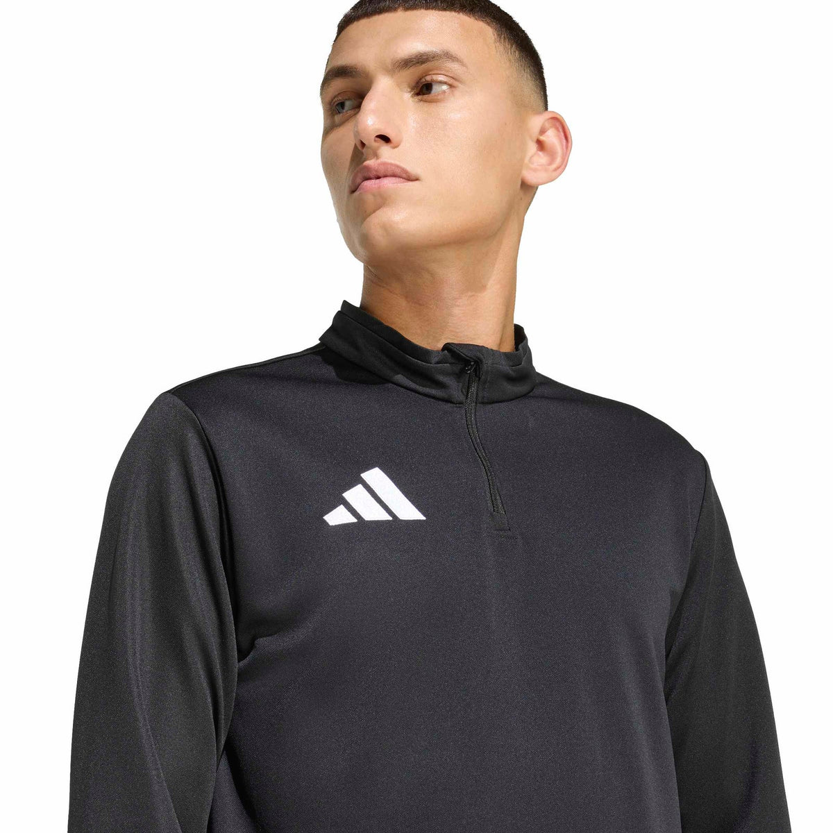 adidas Entrada 26 Slim-Fit 1/4-Zip Training Top (Black)