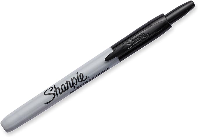 Sharpie Retractable Permanent Markers (Black / Fine)