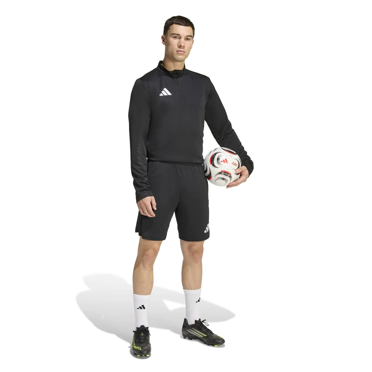 adidas Entrada 26 Zip-Pocket Training Shorts (Black)