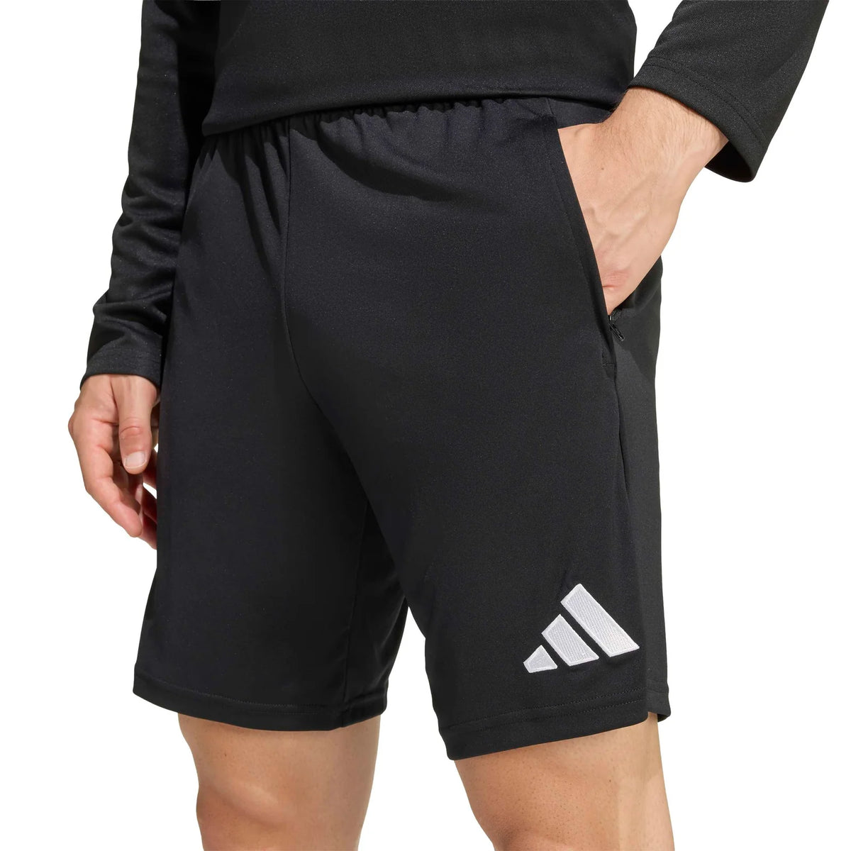 adidas Entrada 26 Zip-Pocket Training Shorts (Black)