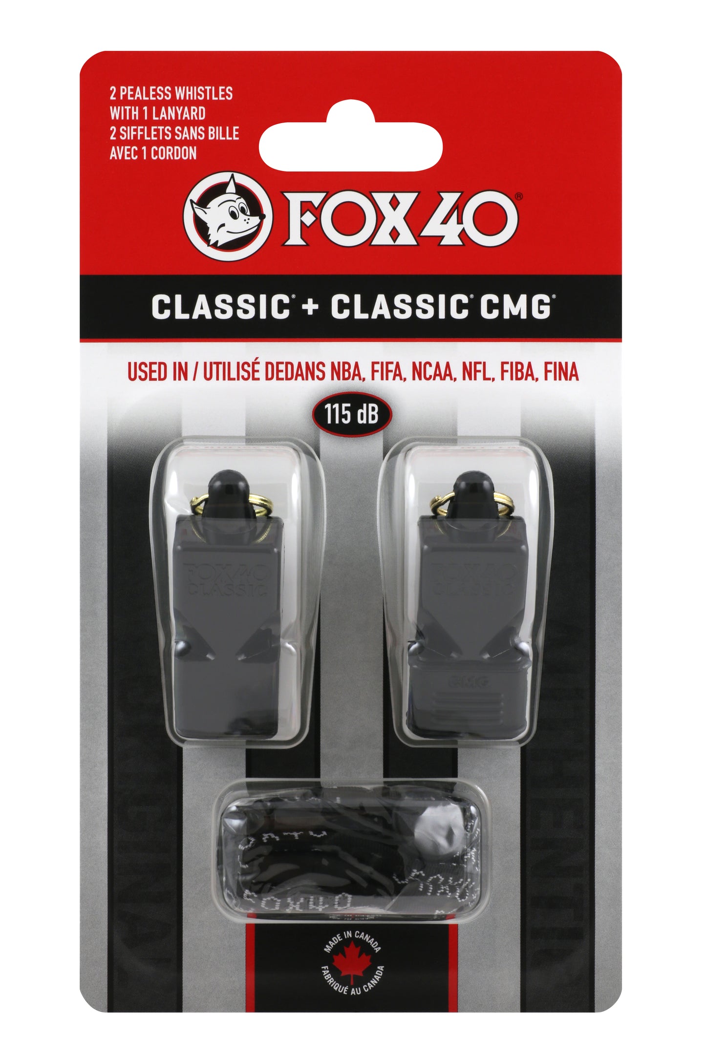 Fox 40 CMG Referee Whistle With Lanyard – Officia