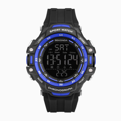 Sekonda Black & Blue Digital Watch