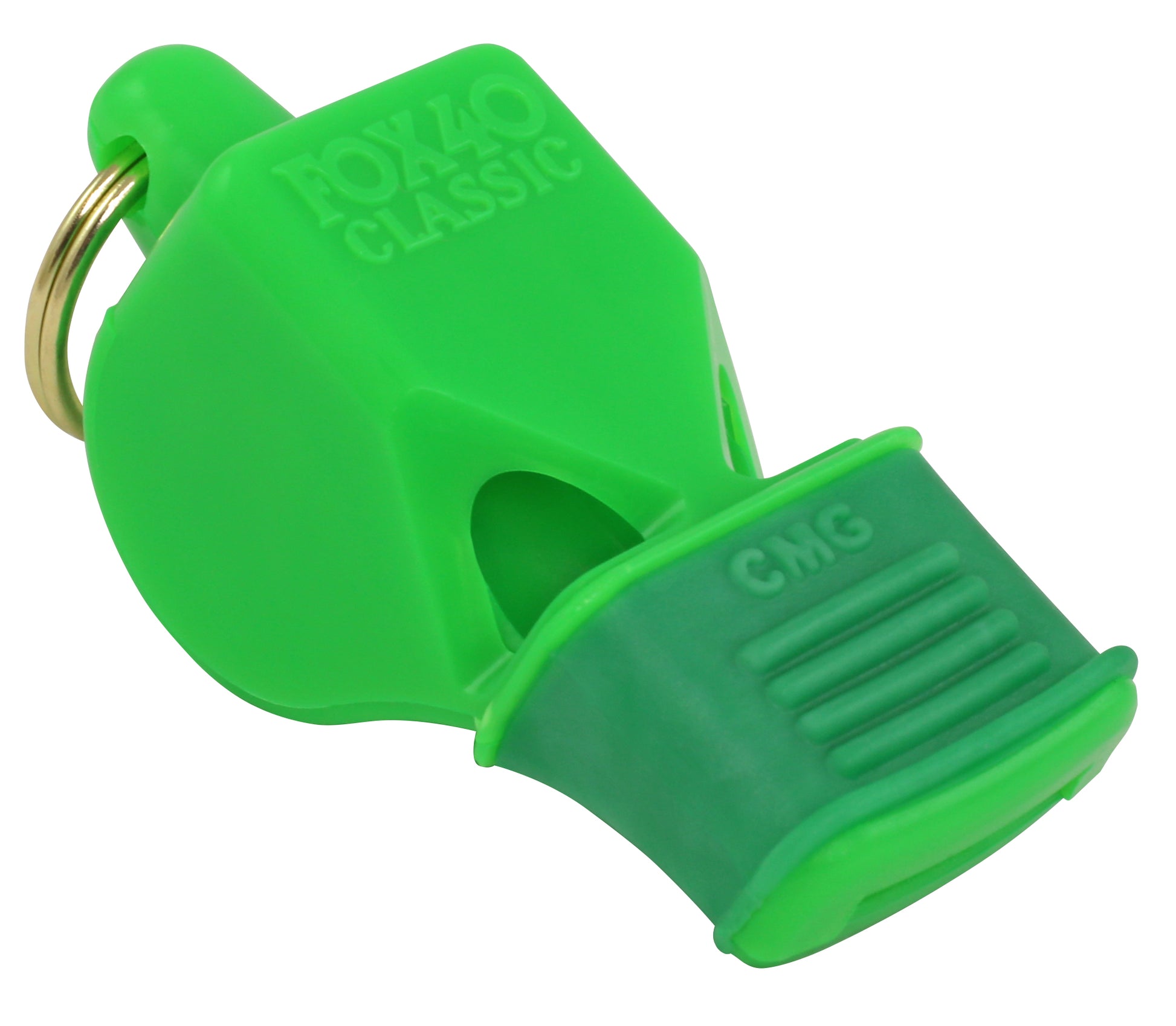 Fox 40 Classic CMG Finger Grip Whistle - Black Official Referee Coach Whistle With Cushioned Mouth Grip
